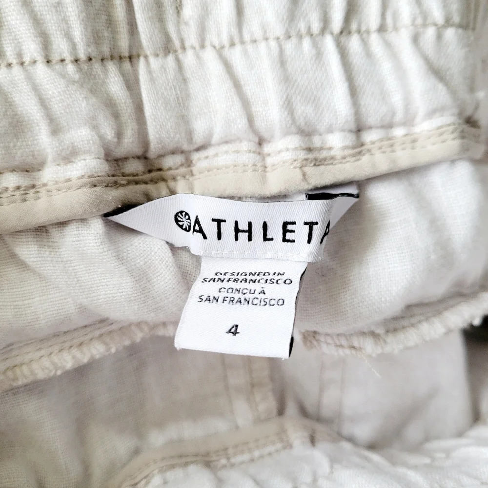 Athleta Cheetah Cabo Linen Jogger Travel Lifestyle Pant - Picture 8 of 10